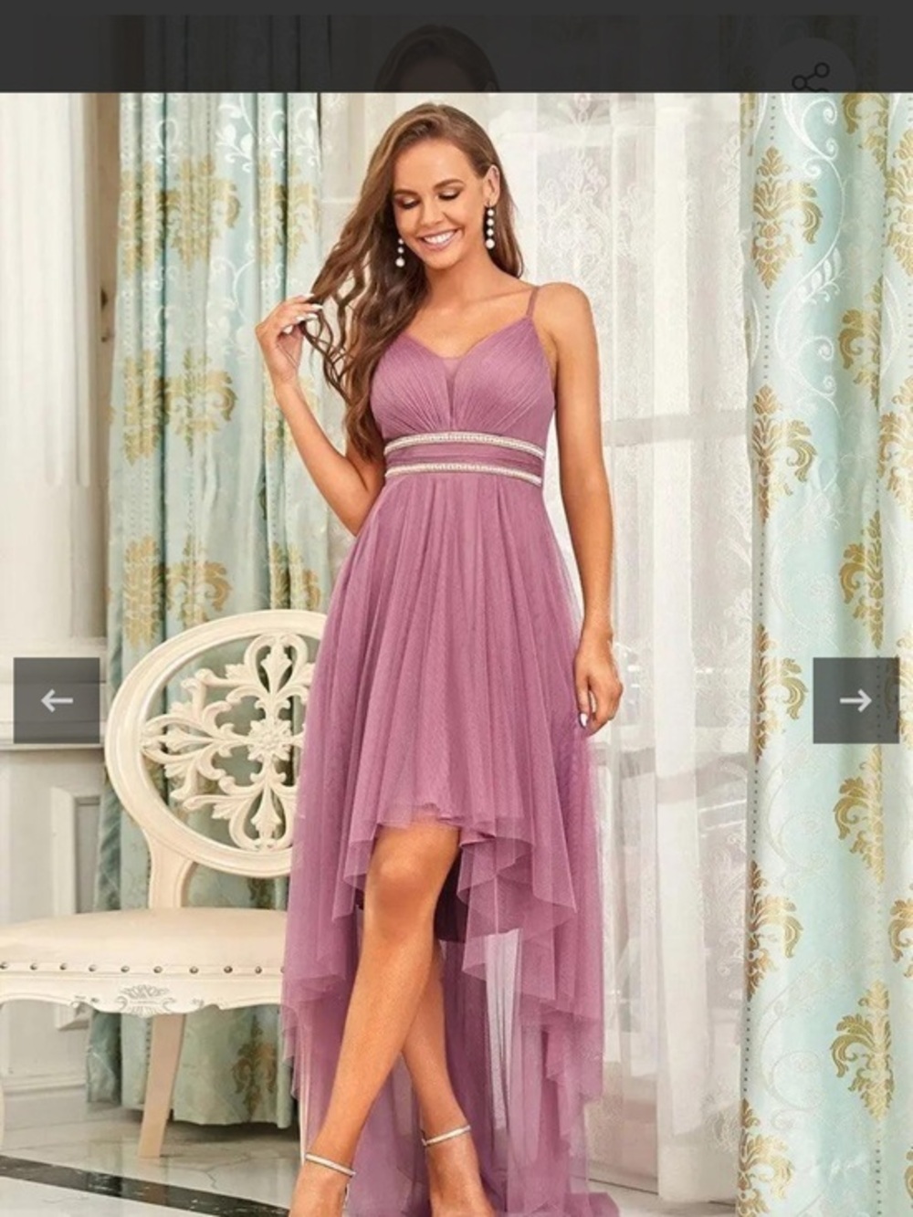 Ever Pretty Purple Orchid High-Low Dress size Small 4